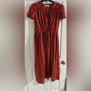 Christy Dawn, dawn dress in burnt red floral size medium
